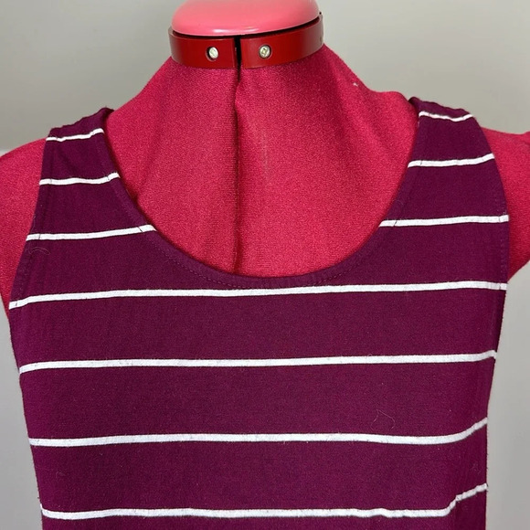 Merona stretch rayon jersey knit striped sleeveless maxi dress. - Picture 2 of 6